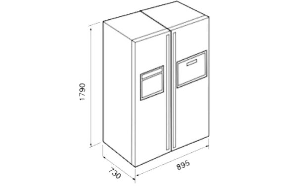 tu lanh NFD 680 BLACK KT